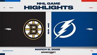 NHL Highlights | Bruins vs. Lightning - March 8, 2025