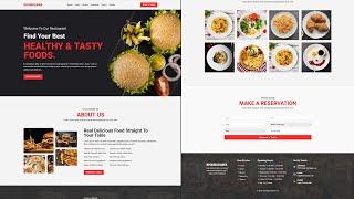 Complete Restaurant Website from Scratch using HTML CSS & JavaScript | Mobile Friendly Website