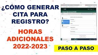 CITA PARA REGISTRO PROMOCIÓN DE HORAS ADICIONALES USICAMM 2022-2023