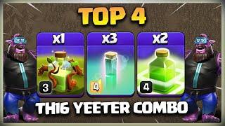 Best Th16 YEETER Attack Strategies! Top 4 TH16 Yeeter Attack Strategy Combo in Clash of clans