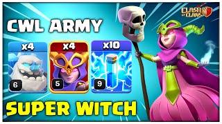 BEST CWL ARMY! Th14 Super Witch Smash Attack Strategy | Th14 Easy Ground Attack - Clash of Clans