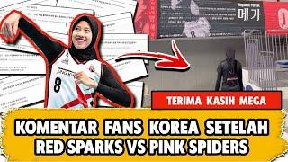 TERIMA KASIH MEGA  KOMENTAR ORANG KOREA KEPADA MEGAWATI DAN RED SPARKS SETELAH MELAWAN PINK SPIDERS