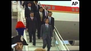 Japanese PM Koizumi arrives in Genoa for G8 summit.