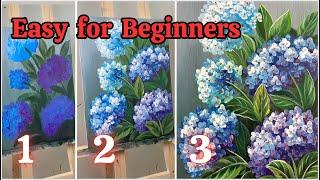 Step-by-Step for Beginners / Hydrangeas Painting