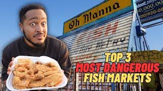 Trying the Top 3 Most DANGEROUS Fish Markets in South Los Angeles