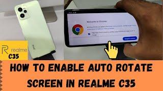 How to Enable Auto Rotate Screen in REALME C35| How to on auto rotate screen mode setting in realme