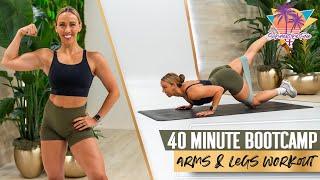 At-Home Toned Arms & Legs Bootcamp Workout | STF - Day 50