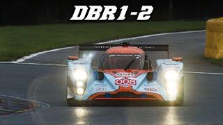 Lola Aston Martin DBR1-2 | V12 flybys, engine warm-up & Flames | Spa 2021