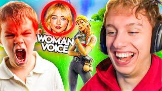 ICH PRANKE KINDER mit VOICECHANGER in FORTNITE..