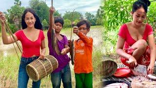 Village Girl Fishing Catch Clean Cook Fish In The Village Ponds| Fish Recipe
