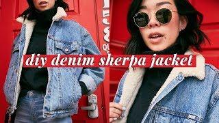 DIY Denim Sherpa Jacket  | WITHWENDY