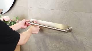 How To Install A Towel Bar Without Set Screw - YIGII Adhesive Towel Bar KH005-40