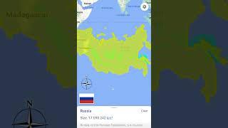 Russia Vs Indonesia land area size comparison #shorts #shortsfeed #landarea #country_comparison