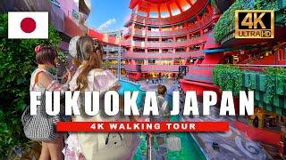  Fukuoka, Japan Walking Tour | Spend and entire day and night walking around Japan | 4K HDR 60fps