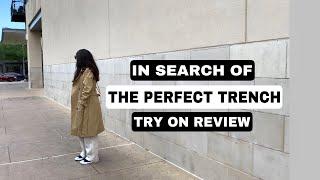 In Search Of The Perfect Trench Coat | Try On Review | Sezane Reformation | Everlane