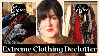 EXTREME clothing declutter || Confessions of An Emotional Hoarder Part 1