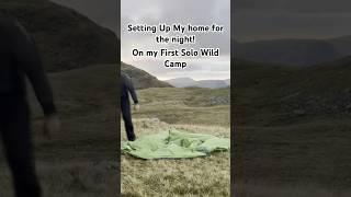 First Solo Wild Camp Tent Setup! #hiking #mountains #solo #wildcamping #