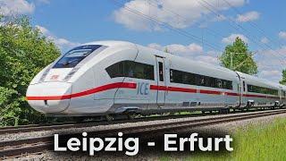 HighSpeed im ICE 4 | Leipzig - Erfurt | 4K Führerstandsmitfahrt: Verkehrsprojekt Deutsche Einheit