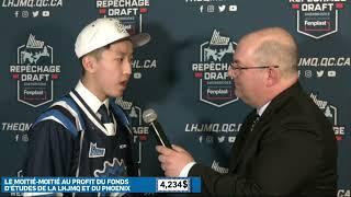 Repêchage 2023   2023 Draft   #5 Entrevue Alex Huang Interview -    Saguenéens