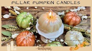 Making Pillar Style PUMPKIN CANDLES  Autumn Decor  | Ellen Ruth Soap #candlemaking