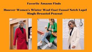 Favorite Amazon Finds / Hooever Women's Winter Wool Single-Breasted Peacoat / Click the link to shop