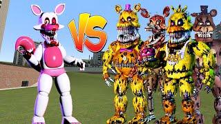 (Gmod Fnaf) Mangle Vs Fnaf 4 Nightmare Animatronics