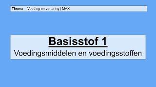 VMBO HAVO 2 | Voeding en vertering | 1. Voedingsmiddelen en voedingsstoffen | 8e editie | MAX