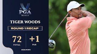 2024 PGA Championship: Tiger Woods cards +1 in Round 1 | Highlight & Recap | CBS Sports