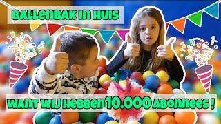 10.000 ABONNEES BEHAALD! MEGA BALLENBAK IN HUIS !! - Broer en Zus TV VLOG #138