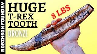 Making a SOLID BRONZE T-Rex Tooth │ Metal Casting