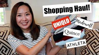 Shopping Haul & Try-On | Uniqlo, Quince, Madewell and Athleta | September 2024