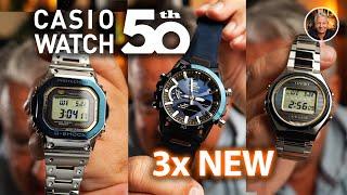 3x #casio  50th Sky & Sea Casiotron TRN-50SS-2AER #gshock  GMW-B5000SS-2ER #edifice  ECB-2000SS-2AER