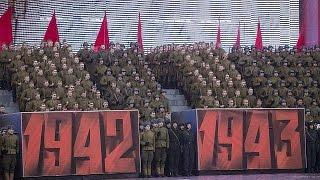 Moskau: Gedenkmarsch zum Jahrestag der Oktoberrevolution