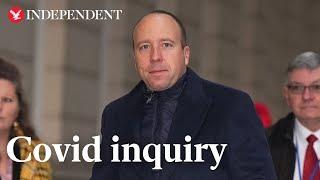 Matt Hancock gives evidence at Covid inquiry