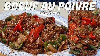 BOEUF AU POIVRE NOIR | Une recette asiatique facile et savoureuse prête en moins de 30 minutes !