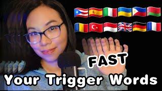 ASMR YOUR FAVOURITE TRIGGER WORDS IN YOUR LANGUAGE (Fast Whispering, Mouth Sounds)