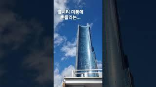 엘시티 미풍에 흔들리는...