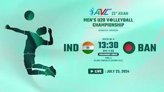 [ LIVE ] IND VS BAN  : 22nd Asian Men's U20 Volleyball Championship