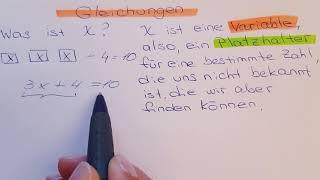 Grundstufe Mathematik - Gleichungen - Was ist x?