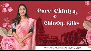 Pure Chiniya and Chinon Silks #gayathrifashions