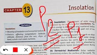 ICSE Class 9 geography chapter 13 Insolation