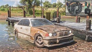 Rebuilding BMW E36 M3 - Forza Horizon 5 | Steering Wheel Gameplay