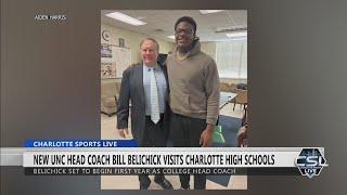 Bill Belichick makes rounds at Charlotte-area high schools