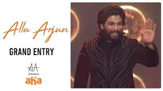 Stylish Star Allu Arjun Grand Entry At #AAPresentsAHA Event | Geetha Arts