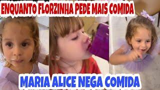 ️VIRGÍNIA FONSECA ENQUANTO FLOZINHA PEDE MAIS COMIDA MARIA ALICE SE NEGA A COMER️