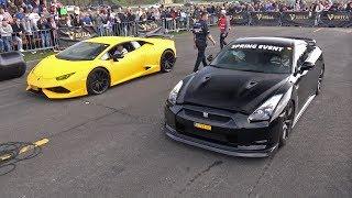 Nissan GT-R R35 vs Lamborghini Huracan Novitec N-Largo S