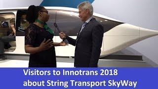 Visitors to Innotrans 2018 about String Transport SkyWay