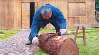 Chinese Master Carpenter Made A Toy Car Out Of Wooden Stakes For Grandson#carpenter#toy#carpentry