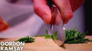 Gordon Demonstrates How to Finely Chop Fresh Herbs WITHOUT Staining the Chopping Board