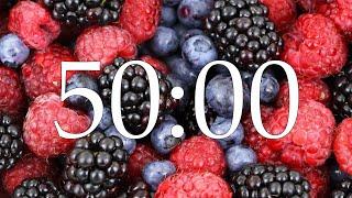 50 minutes - Red fruits, raspberry, blackberry and blueberry - countdown timer without alarm.